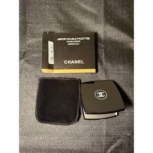 Chanel Miroir Double Facettes Mirror Duo Compact Black with Pouch and Box